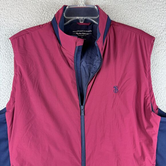 Holderness & Bourne Other - Holderness Bourne King Vest Men L Red Blue Golf Insulated Dry Luxe Performance